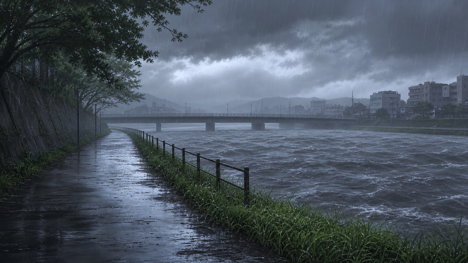 雨の日の七人